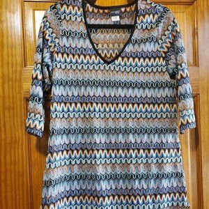 Cover Me swimsuit cover up Size Large Blue/Multi